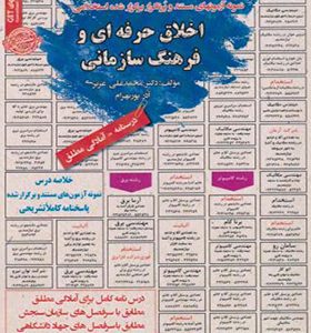کتاب نمونه آزمونهای استخدامی اخلاق حرفه ای و فرهنگ سازمانی اثر محمدعلی عزیزی انتشارات ایران فرهنگ